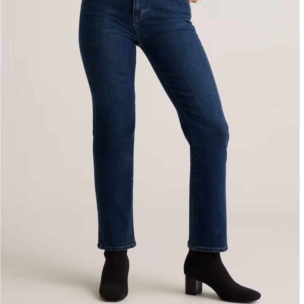 Quince Dark Blue Straight Leg Jeans